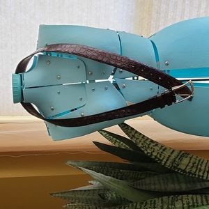 Heimie's NWT men's brown Embossed Italian Kipskin  leather belt 55141, size 40.